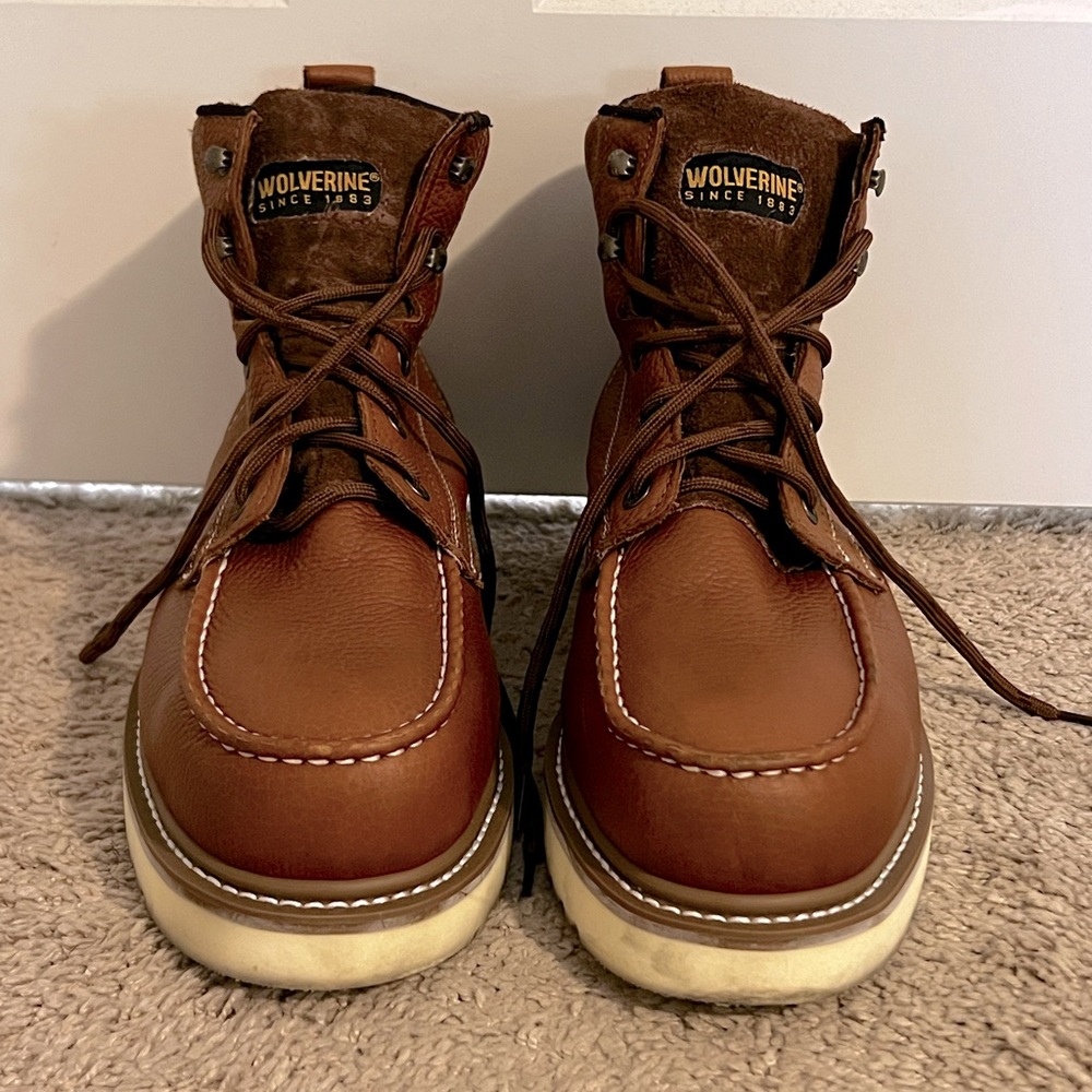 Wolverine 6” steel toe honey boots